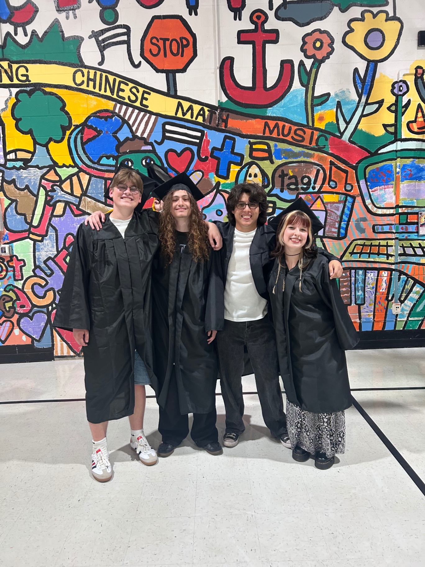 Kyser with friends — graduation